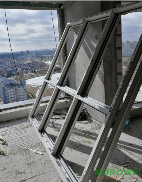 Подъём стеклопакетов стекла зеркал