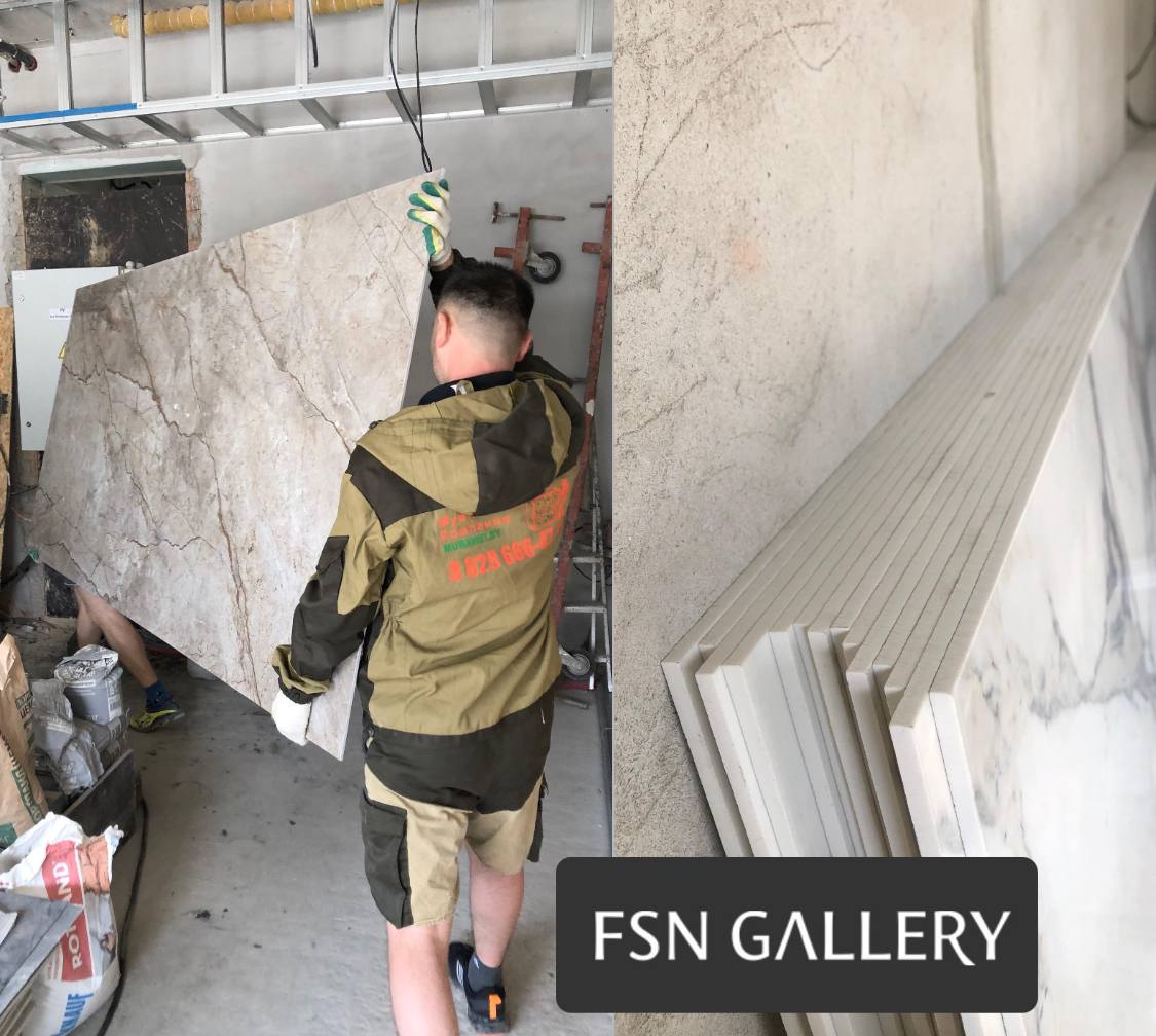 Подъем пешком широкоформатной плитки