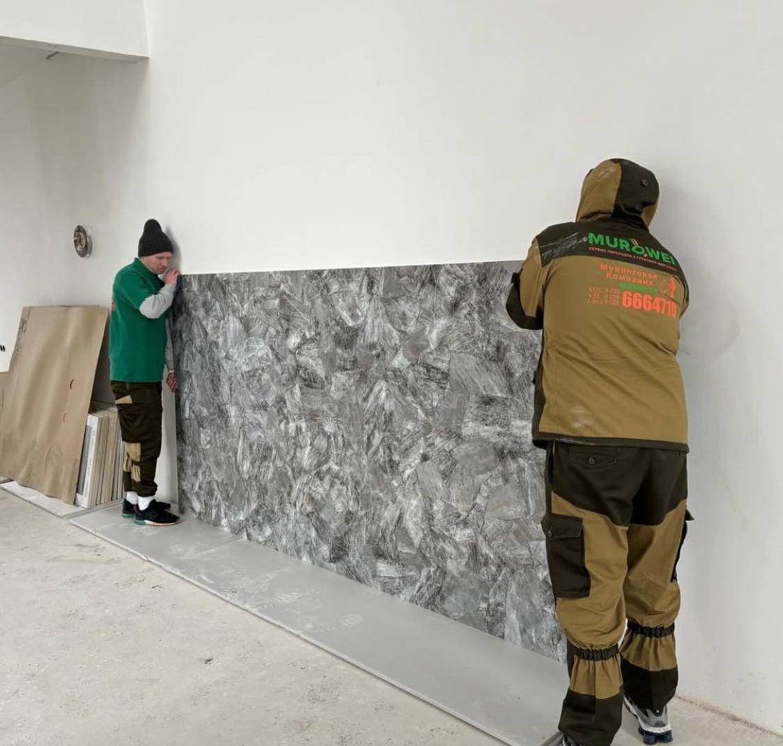 БЫСТРО И АККУРАТНО ВЫПОЛНЕН ПОДЪЕМ ПЛИТКИ ШИРОКОФОРМАТНОЙ